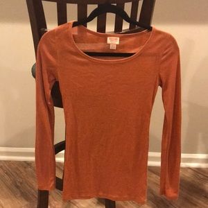 Burnt tangerine Mossimo long sleeve shirt